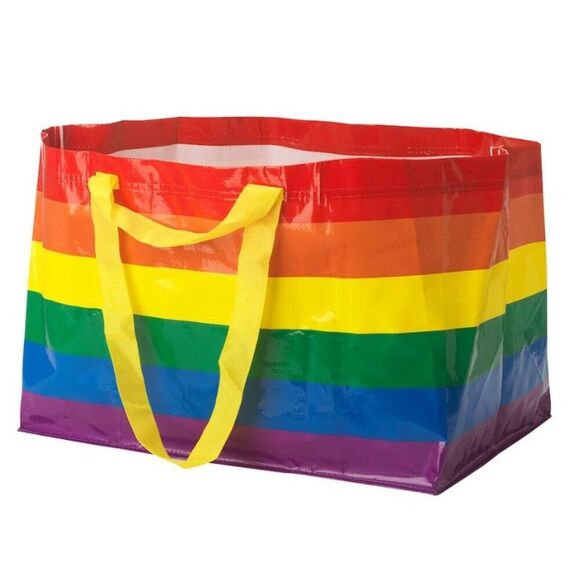 Ikea Extra-Large Rainbow Shopping Bags  2‎ Pack Fast Shipping LBGTQ - Picture 2 of 6